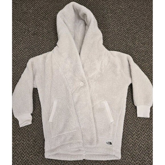 North Face Fleece Sherpa Jacket Hooded Beige (Women's XS-S) #NF0A3YU9 - Picture 1 of 10